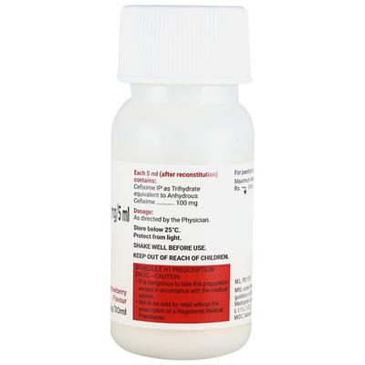 Ziprax Strawberry Flavour 100mg Dry Syrup 30ml - Bacterial Infections-Cep