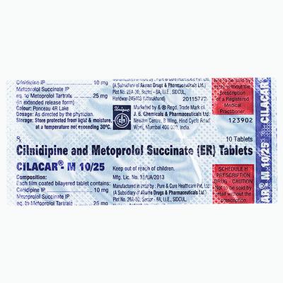 Cilacar M 10/25mg Tablet 10'S - Hypertension-Cal