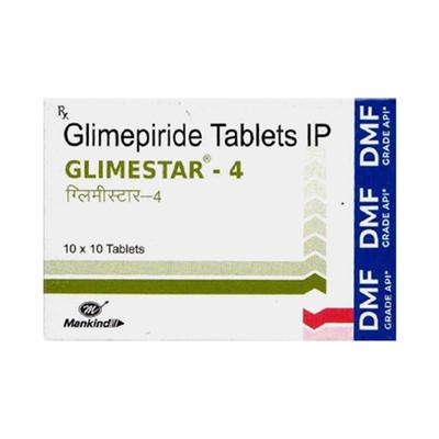 Glimestar 4mg Tablet 10'S - Diabetes-Ant