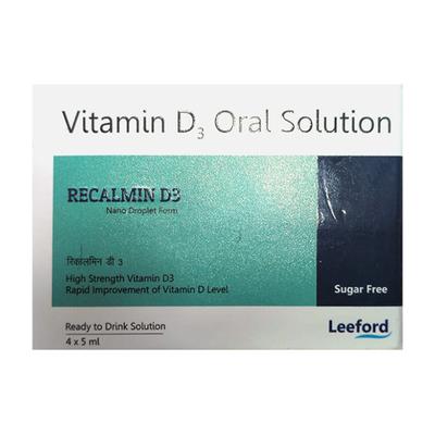 RECALMIN D3 Nano Sugar Free Oral Solution 4X5ml (N) - Supplements-Vam