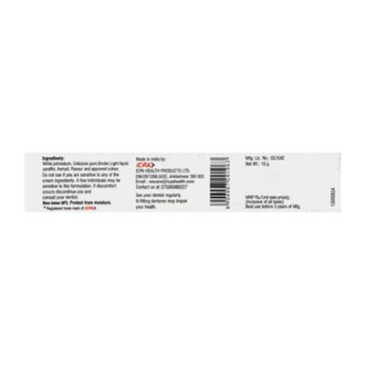 Fixon Strawberry Flavour Cream 15gm - Denture Adhesive
