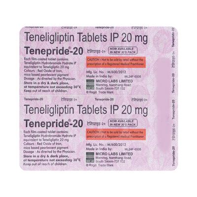 TENEPRIDE 20 Tablet 30's - Diabetes-Ant