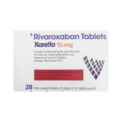 Xarelto 15mg Tablet 28'S - Blood Clot-Ant