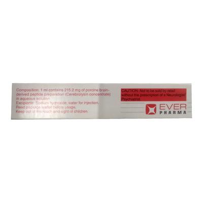 Cerebrolysin (Sun) Injection 10ml - Nootropics And Neurotrophics
