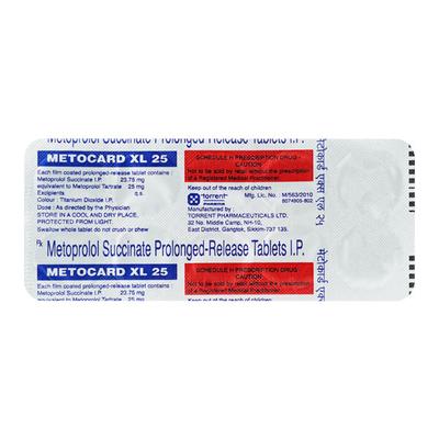 Metocard XL 25mg Tablet 10'S - Hypertension-Bet