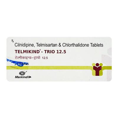 TELMIKIND TRIO 12.5 Tablet 10's - Hypertension-Ang