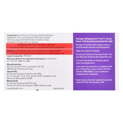Trulicity 0.75mg Injection(Pfs) 2X0.5ml - Diabetes-Ant