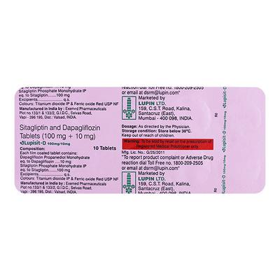 LUPISIT D 100/10 Tablet 10's - Diabetes-Ant