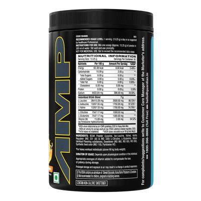 GNC AMP Gold Series BCAA Advanced Powder with Vitamin B6 - Orange Flavour 400 gm - Bcaa Supplements
