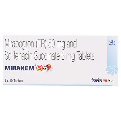 MIRAKEM S 50 Tablet 10's - Bladder And Prostate Disorders-Dru