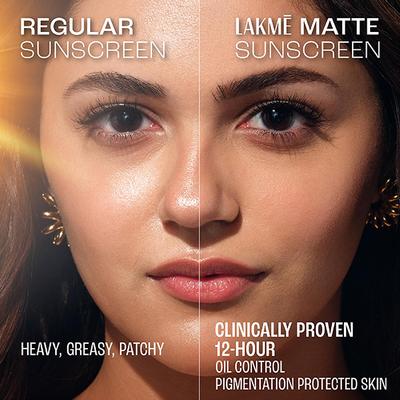 Lakme Matte Sunscreen SPF 50 PA+++, Niacinamide, UVA-B Protection, for Normal to Oily Skin 50ml - Lotions & Creams