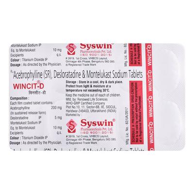 WINCIT D Tablet 10's - Cough And Cold-Cou