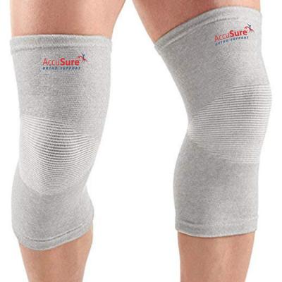 AccuSure Orthopedic Pain Relief Bamboo Yarn Knee Cap - Gray (xL) 1's - Knee/Ankle/Leg/Foot Supports