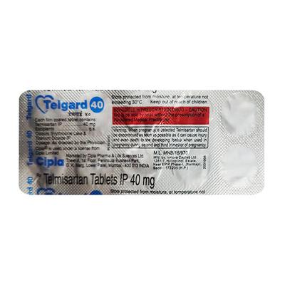Telgard 40mg Tablet 10'S - Hypertension-Ang