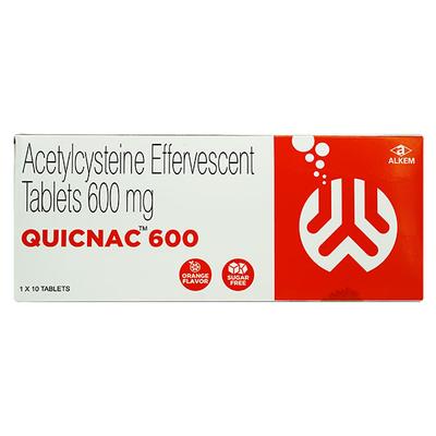 QUICNAC 600 SUGAR FREE ORANGE FLAVOUR Effervescent Tablet 10's - Cough And Cold-Cou