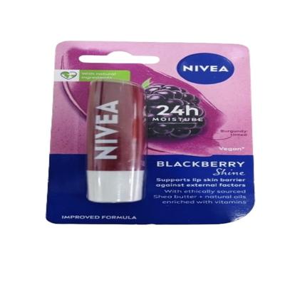 Nivea 24H Moisture Lip Balm - Blackberry Shine 4.8 gm - Lip Balms