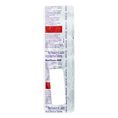 Norflox 400mg Tablet 10'S - Bacterial Infections-Qui