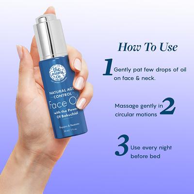 The Mom's Co. Natural Age Control Face Oil with The Power of Bakuchiol Repairs & Restores 30ml - Face Moisturizers