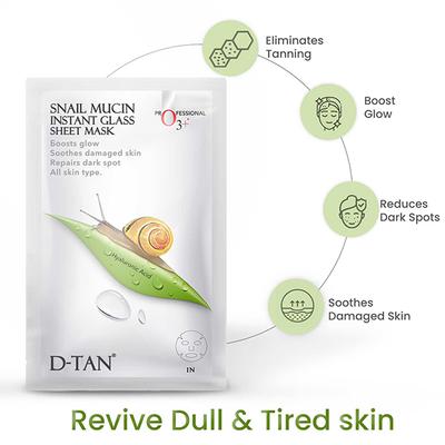 O3+ Snail Musin Instant Glass Sheet Mask 30 ml - Sheet Masks