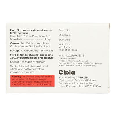 TOFAJAK IN XR 11mg Tablet 10's - Rheumatoid Arthritis-Dis
