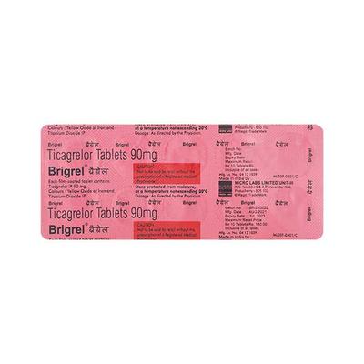 BRIGREL 90mg Tablet 10's - Blood Clot-Ant