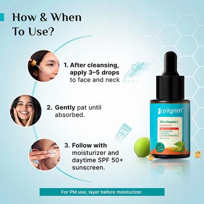 Pilgrim 10% Vitamin C Face Serum For Daily Brightness 30 ml - Face Mists