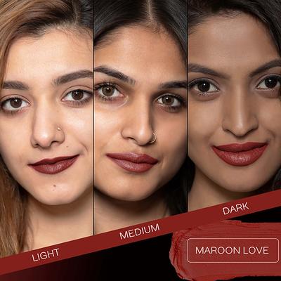 Facescanada Weightless Matte Finish Lipstick Maroon Love 06 4.5 gm - Lipsticks