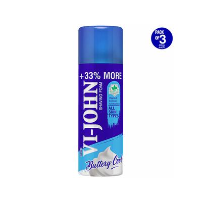 Vi-John Shaving Foam - Vitamin E - Pack of 3 x 400 gm - Shaving Foams