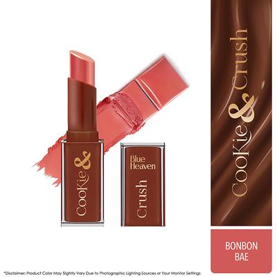Blue Heaven Cookie & Crush Chocolate-Flavored Soft-Matte Lipstick, Bonbon Bae 3.4 gm - Lipsticks