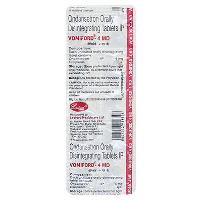 VOMIFORD MD 4mg Tablet 10's - Vomitting/Emesis-Ant