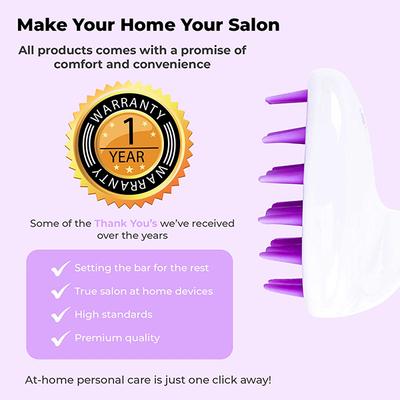 Winston Manual Scalp Massager Soft Silicone Bristles Anti Dandruff Exfoliation 100 gm - Massagers