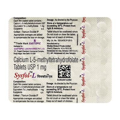 SYSFOL L Tablet 30's - Supplements-Vam