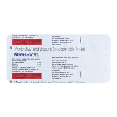 MONTEK BL Tablet 10's - Allergies-Ant