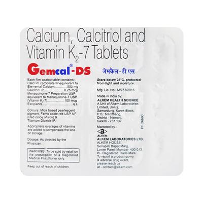 GEMCAL DS Tablet 15's - Supplements-Vam