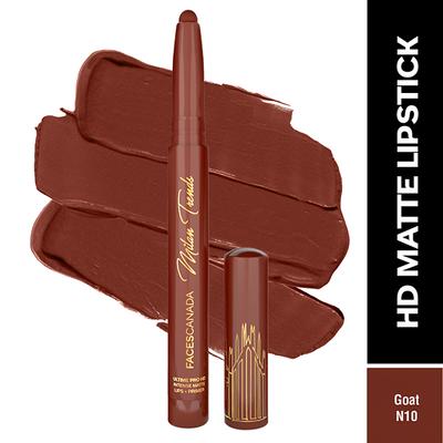 Faces Canada Ultime Pro Hd Intense Matte Lips + Primer - Goat N10, Limited Edition 1.4 gm - Lip Crayons