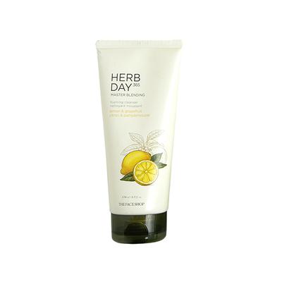 The Face Shop Herb Day 365 Master Blending Foaming Cleanser Lemon & Grapefruit 170ml - Face Scrubs