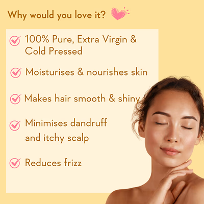 Wishcare 100% Pure Cold Pressed Badam Rogan Sweet Almond Oil-Strengthens Hair & Glowing Skin (200ml) - Hair Oils