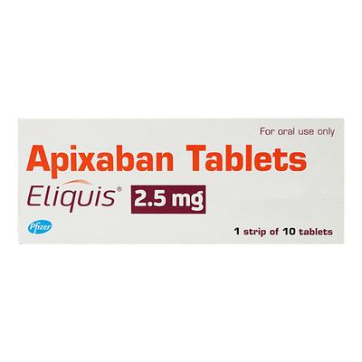 Eliquis 2.5mg Tablet 10'S - Blood Clot-Ant