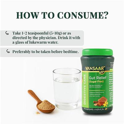 Vansaar 45+ Gut Relief (Sugar Free) Powder 200 g - Digestive Care