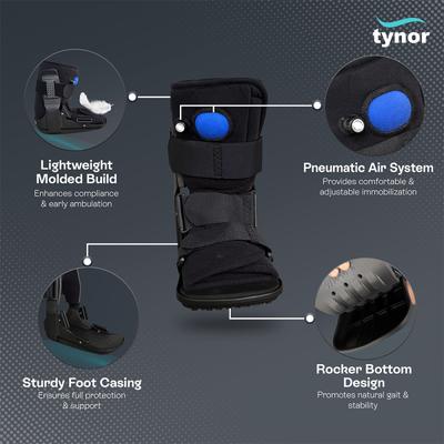 Tynor Walker Boot Air Short (XL) (D 52) - Walker & Walking Stick
