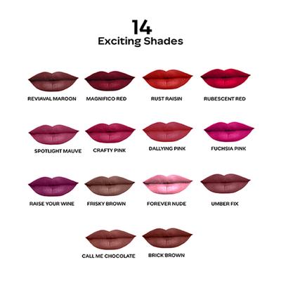 Faces Canada Comfy Matte Pro Liquid Lipstick - Fuchsia Please 06, 5.5 ml 10HR Stay No Dryness - Liquid Lipsticks