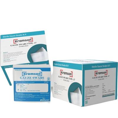Wellness Kramson Gauze Swab (7.5 Cm x7.5 Cm x 12 Ply) 4's - Bandages & Dressings