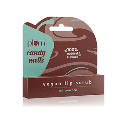 Plum Candy Melts Vegan Lip Scrub Mint-o-Coco With Plant-based Oils 12 gm - Lip Scrubs