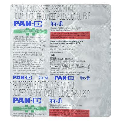 PAN D Capsule 15'S - Ulcer/Reflux/Flatulence-Aaa