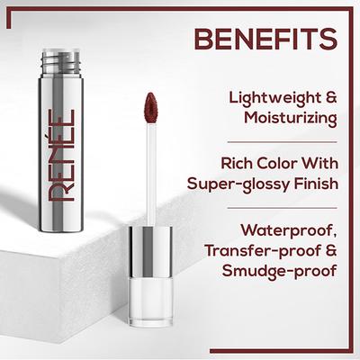 Renee Gloss Stay Transfer Proof Glossy Liquid Lip Color - Alice 3.5 ml - Liquid Lipsticks