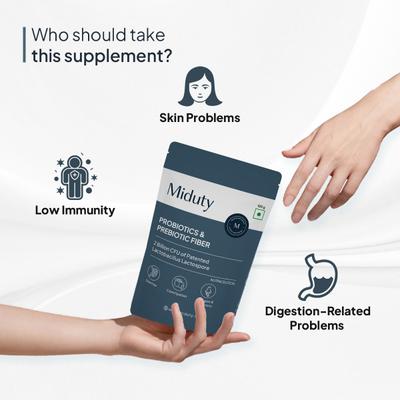 Miduty Probiotics & Prebiotics Fiber Powder 150 g - Digestive Health