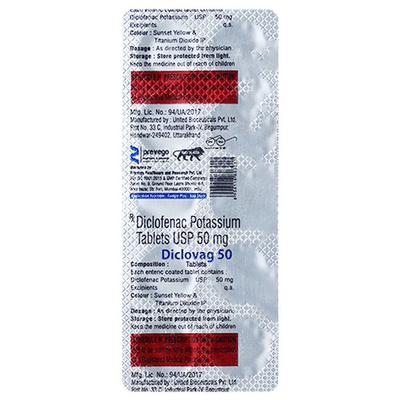 DICLOVAG 50 Tablet 10's - Pain relief-Nsa