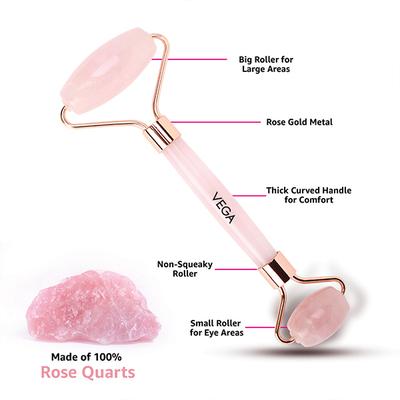 Vega Rose Quartz Face Roller (FR - 01) 1's - Massagers