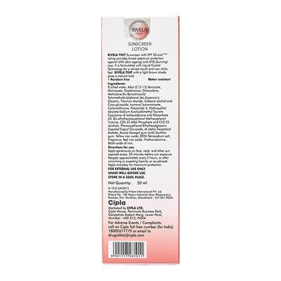 Rivela Tint SPF 50 Sunscreen Lotion 50ml - Dry Skin-Emo