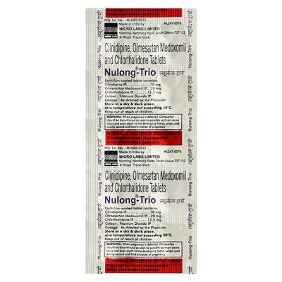 Nulong Trio 20mg Tablet 10'S - Hypertension-Ang